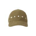 Marni Logo Embroidered Hat 'Beige'