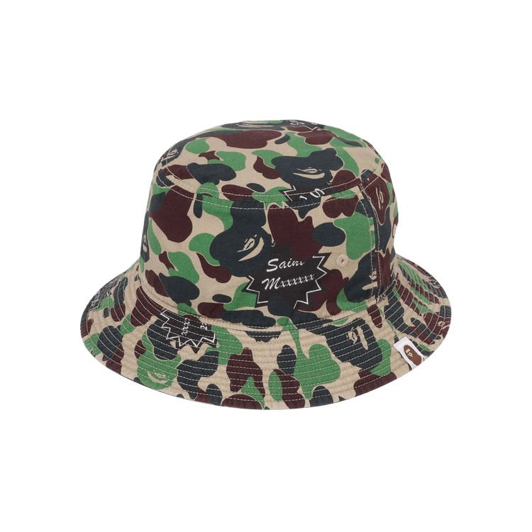 BAPE x Saint Mxxxxxx ABC Camo Bucket Hat 'Green'