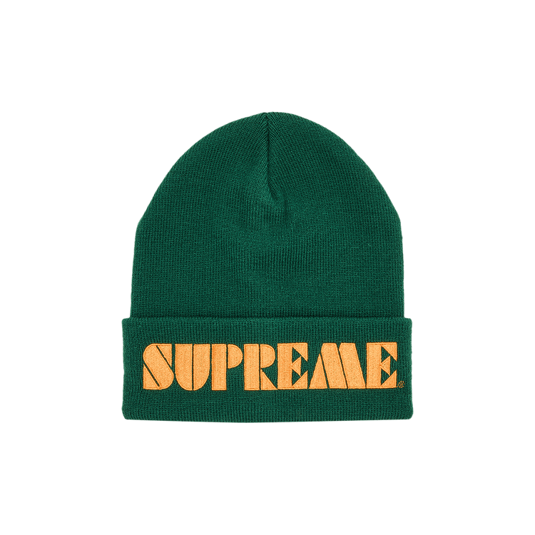 Supreme Stencil Beanie 'Dark Green'