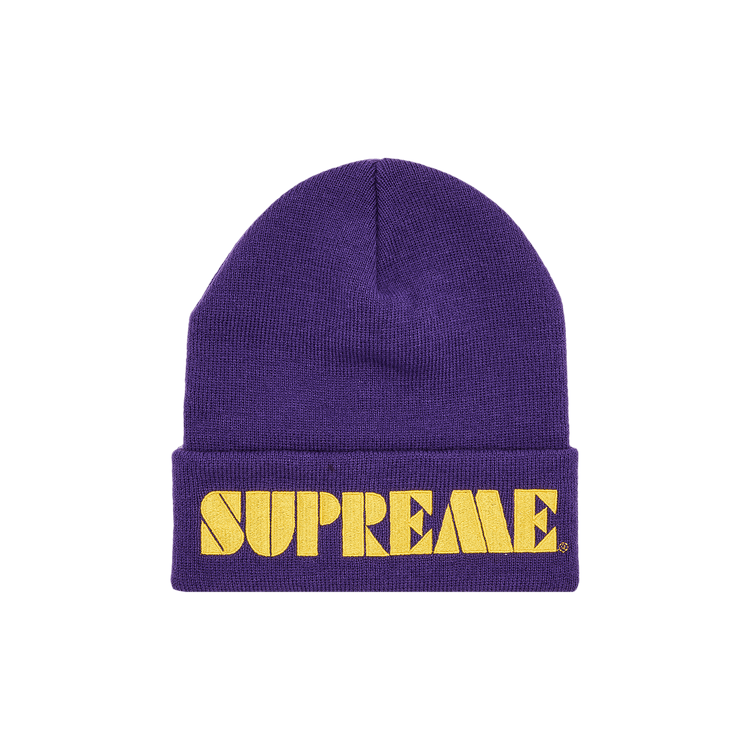 Supreme Stencil Beanie 'Purple'