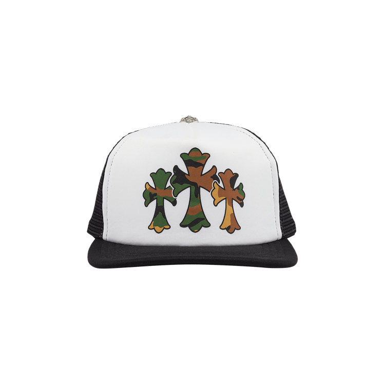 Chrome Hearts Triple Cross Trucker Hat 'Black White'