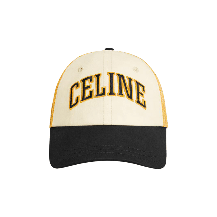 CELINE Mesh Baseball Cap 'Vanilla/Yellow/Black'