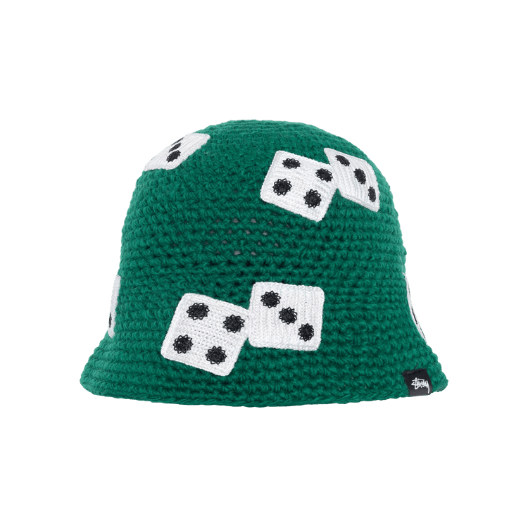 Stussy Dice Knit Bucket Hat 'Green'