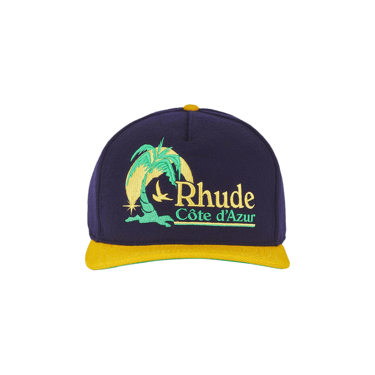 Rhude Azur Coast Cap 'Navy/Yellow'