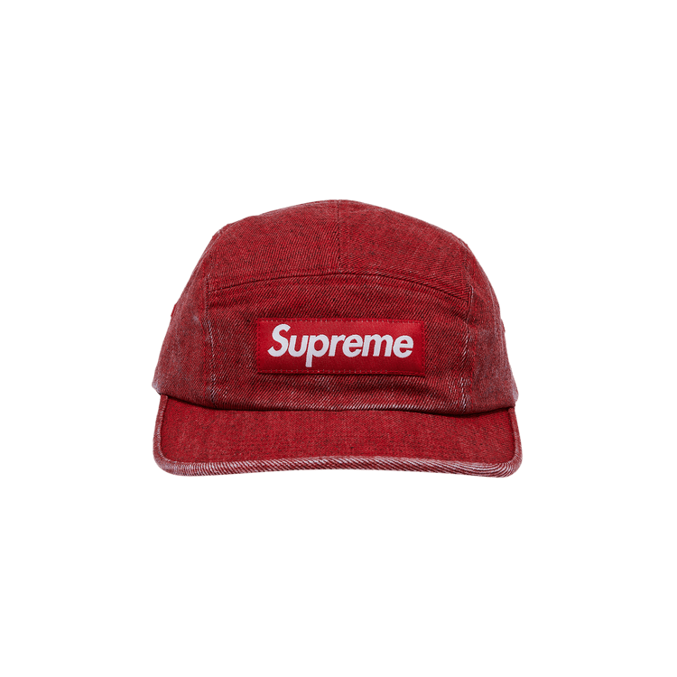 Supreme Coated Denim Camp Cap 'Red'