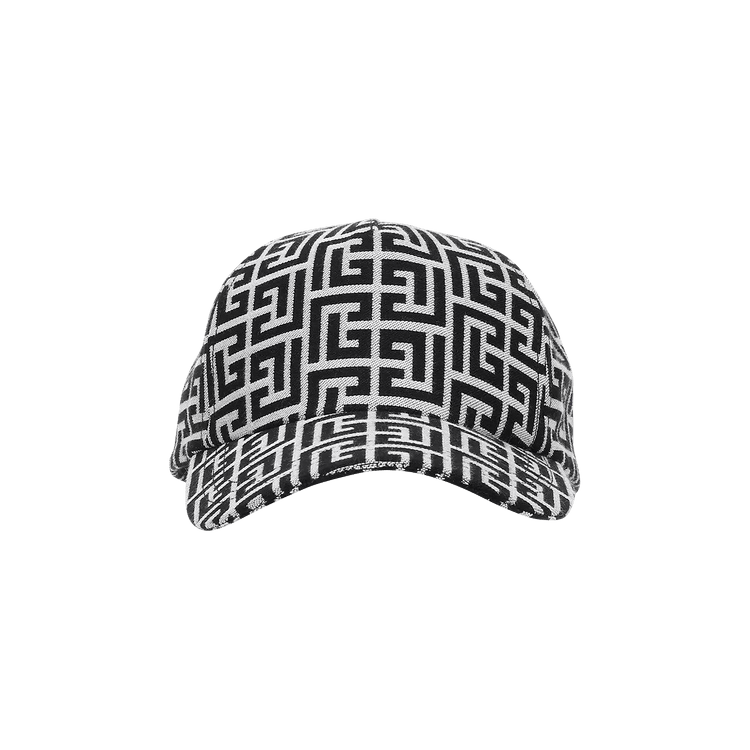 Balmain Monogam Jacquard Wool Cap 'Black'