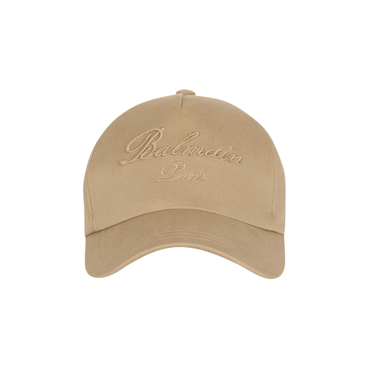 Balmain Signature Embroidered Cap 'Beige'