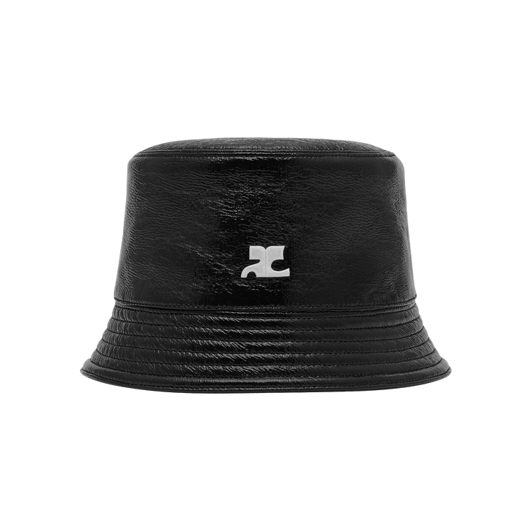 Courrèges Signature Vinyl Bucket Hat 'Black'