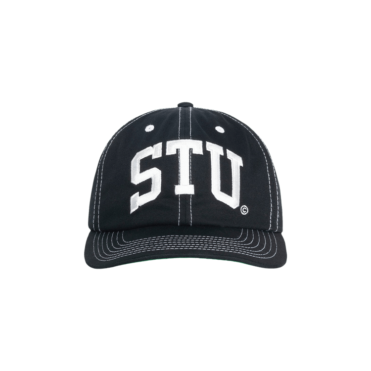 Stussy Mid Depth Stu Arch Strapback 'True Black'