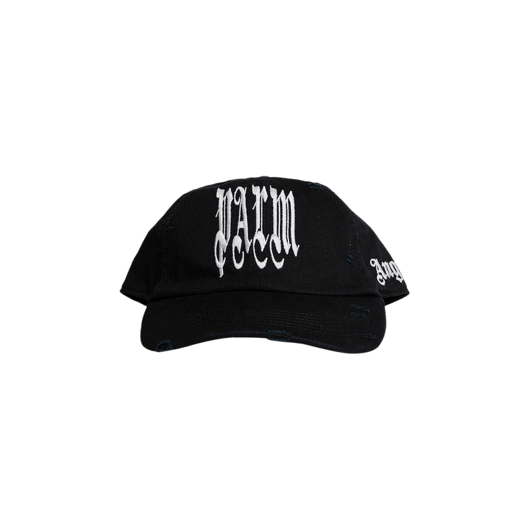 Palm Angels Gothic Logo Cap 'Black/White'