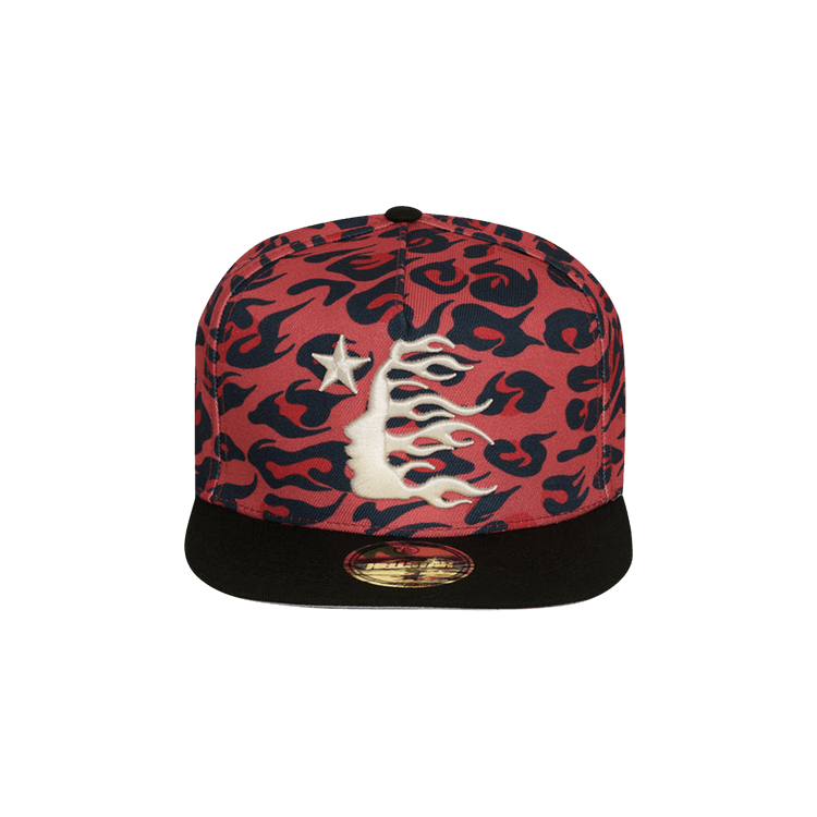 Hellstar Cheetah Print Snapback Hat 'Red'