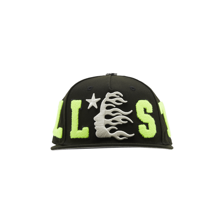 Hellstar OG Patch Fitted Hat 'Black/Neon Green'