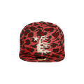 Hellstar Cheetah Print Fitted Hat 'Red'