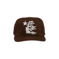Hellstar OG Logo Snapback Hat With Rhinestones 'Brown'