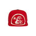 Hellstar Big Logo Trucker Snapback Hat 'Red'