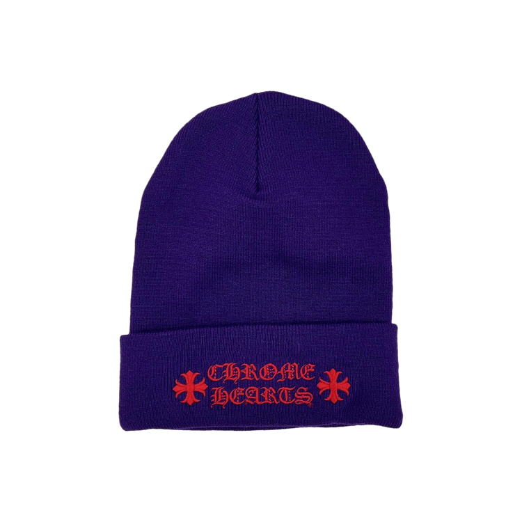 Chrome Hearts Script Beanie 'Purple/Red'