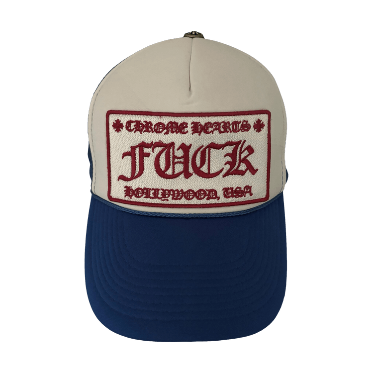 Chrome Hearts Fuck Hollywood Trucker Hat 'Blue/White/Red'