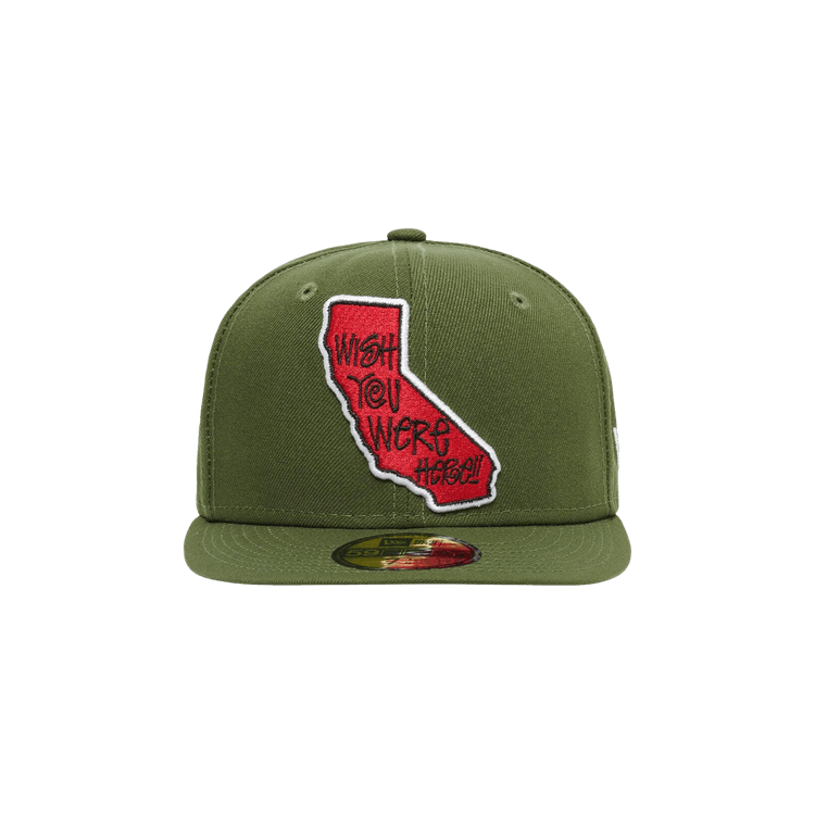 Stussy Wish You Were Here New Era Cap 'Army'