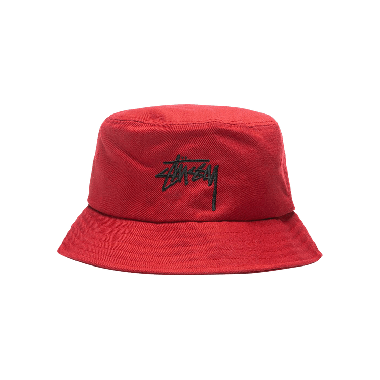 Stussy Big Stock Bucket Hat 'Deep Red'