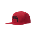 Stussy Big Stock High Crown Cap 'Deep Red'