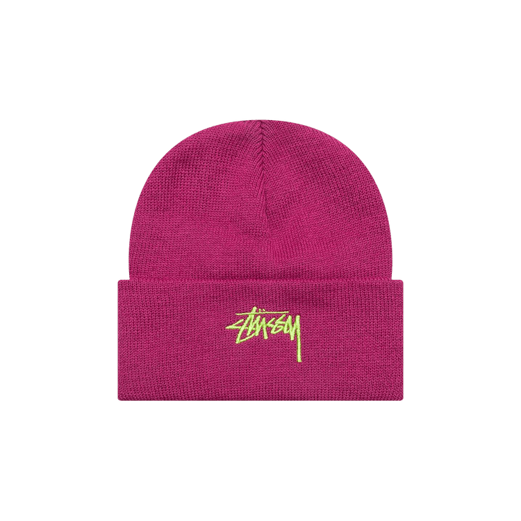 Stussy Stock Cuff Beanie 'Magenta'