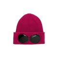 C.P. Company Goggles Detail Ribbed Beanie 'Red Bud'