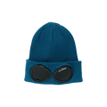 C.P. Company Goggles Detail Ribbed Beanie 'Ink Blue'