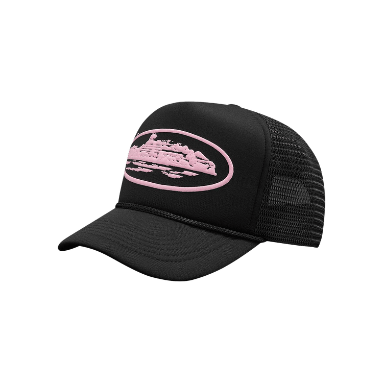 Corteiz Alcatraz Premium Trucker Hat 'Black/Pink'
