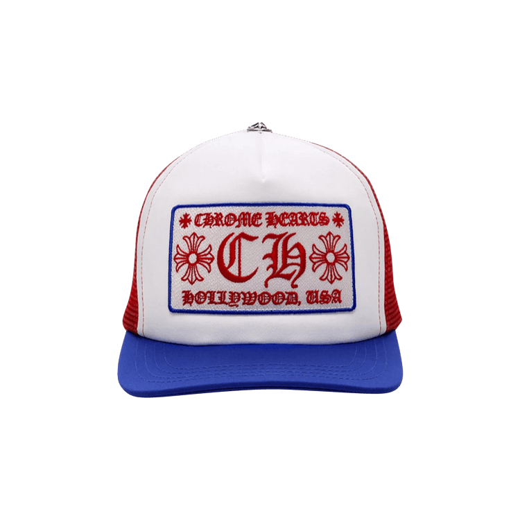 Chrome Hearts Hollywood USA Trucker Hat 'Blue/White/Red'