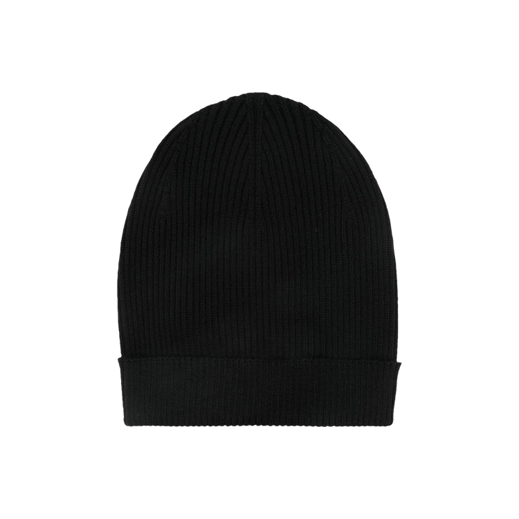 Rick Owens Cashmere Ribbed Beanie 'Black'