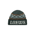 Loewe x Suna Fujita Intarsia Beanie 'Green/Multicolor'