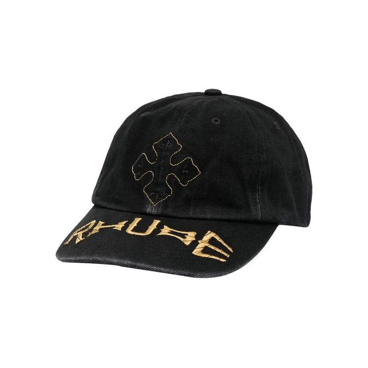 Rhude Cross Denim 6-Panel Hat 'Black'