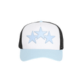 Amiri 3 Star Trucker Hat 'Cerulean'