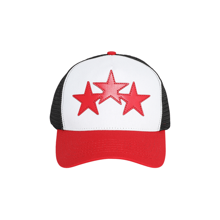 Amiri 3 Star Trucker Hat 'Red'