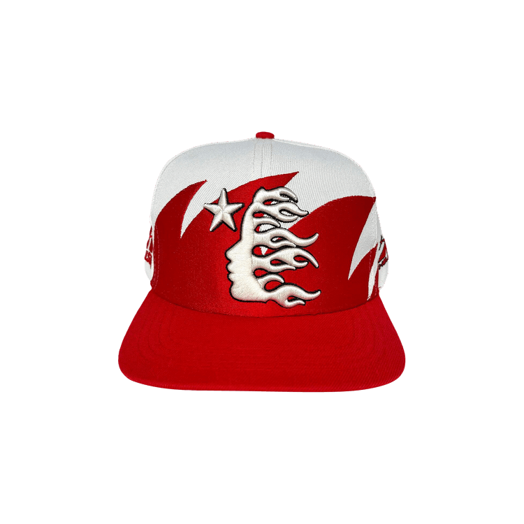 Hellstar Sharkteeth Snapback Hat 'Off White/Red'