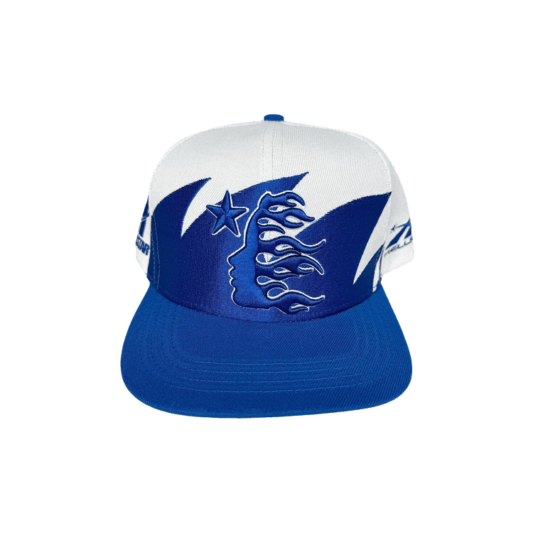 Hellstar Sharkteeth Snapback Hat 'Off White/Royal Blue'