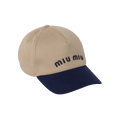 Miu Miu Drill Baseball Cap 'Khaki/Royal'
