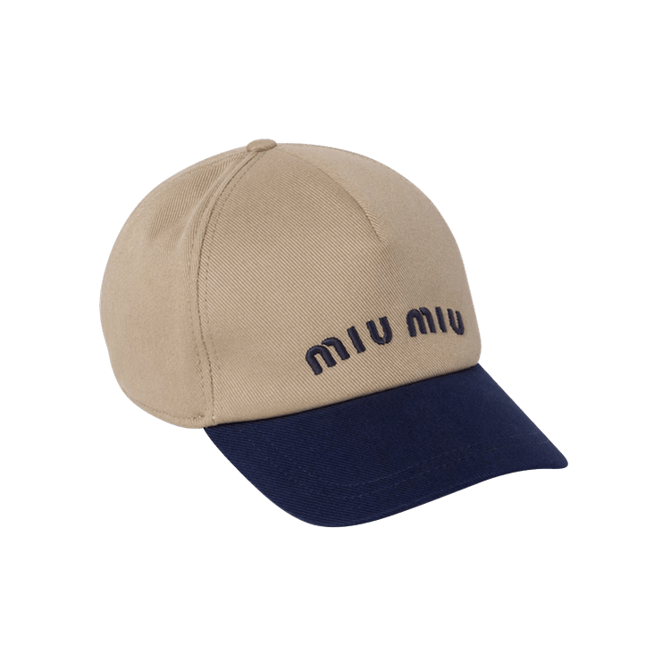Miu Miu Drill Baseball Cap 'Khaki/Royal'