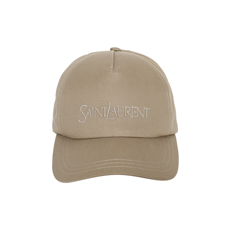 Saint Laurent Logo Embroidered Baseball Cap 'Beige'