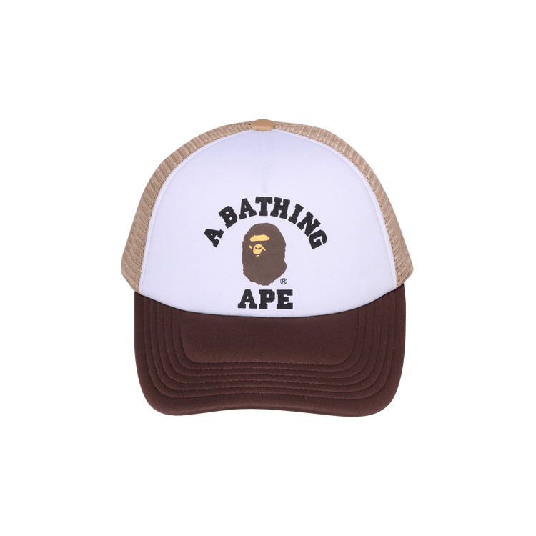 BAPE College Mesh Cap 'Beige'