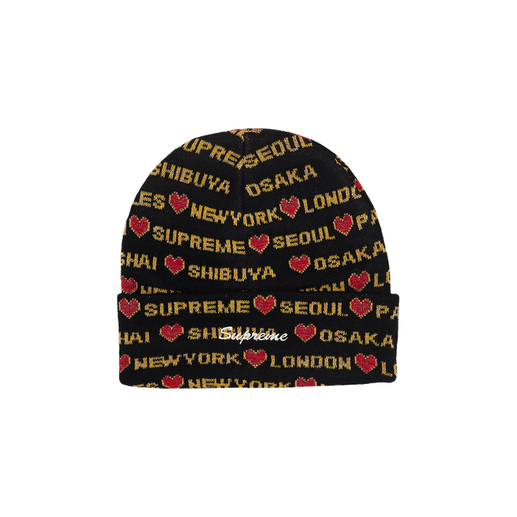 Supreme Hearts Beanie 'Black'