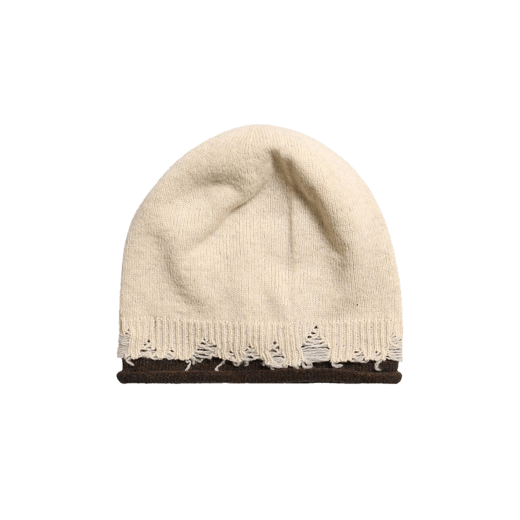 Y's Milano Lamb Damaged Beanie 'Off White'