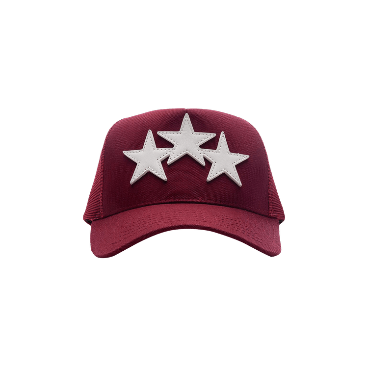 Amiri 3 Star Trucker Hat 'Burgundy'