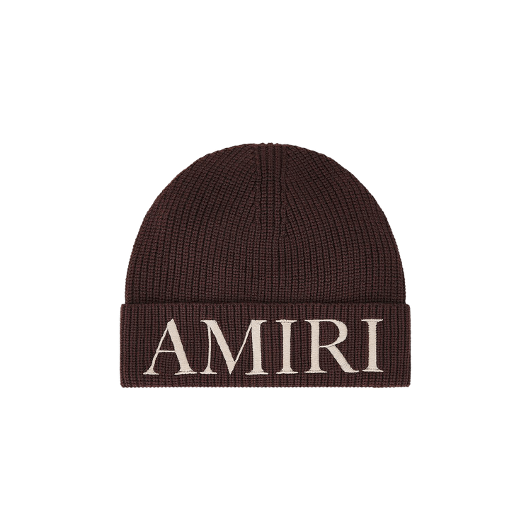 Amiri Logo Embroidered Beanie 'Dark Brown'