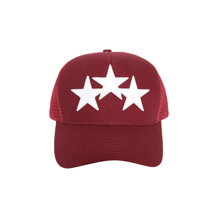Amiri 3 Star Trucker Hat 'Burgundy'