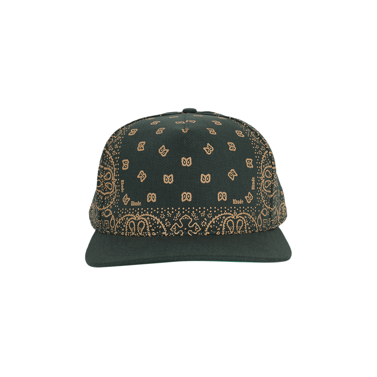 Rhude Bandana Canvas Hat 'Green/White'