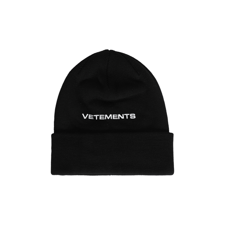 Vetements Logo Beanie 'Black'