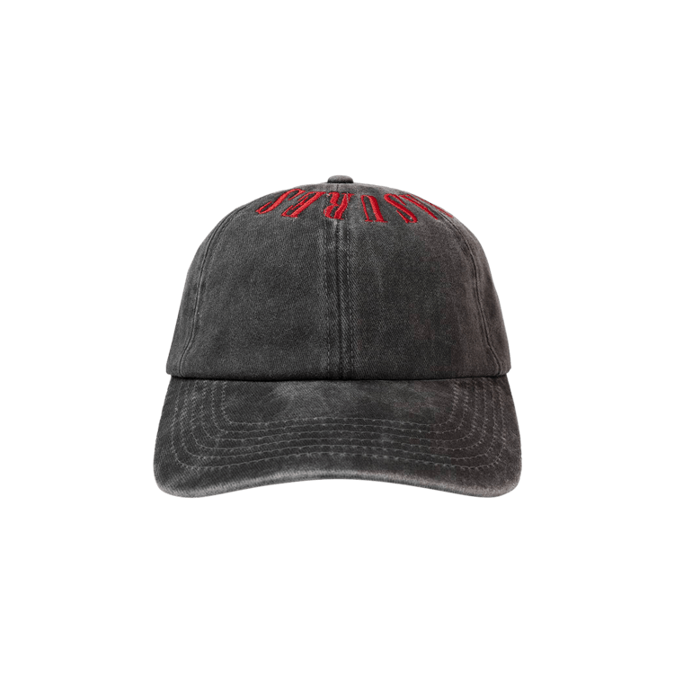 Pleasures Onyx Crown Washed Cap 'Black/Red'