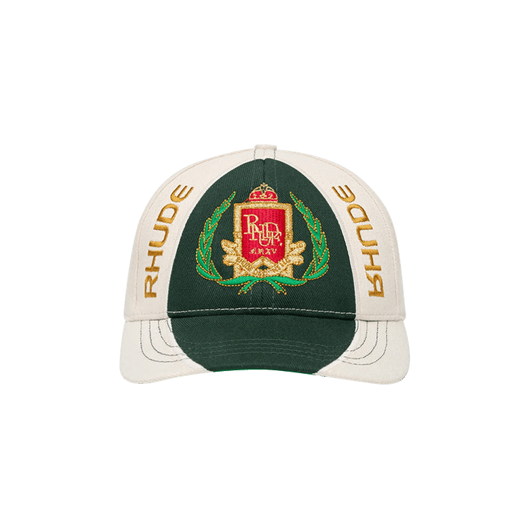 Rhude Racing Crest 6-Panel Hat 'Cream/Green'
