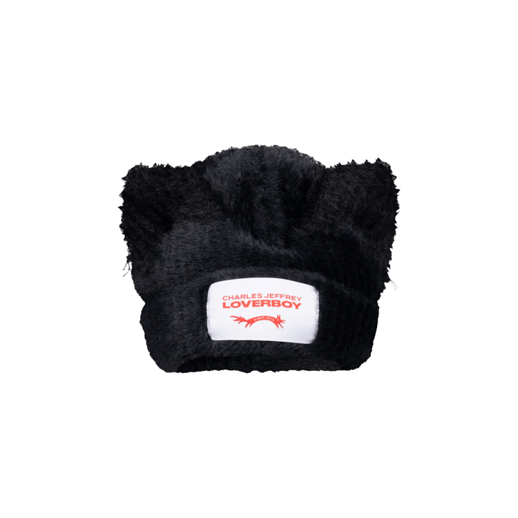 Charles Jeffrey Loverboy Fluffy Chunky Ears Beanie 'Black'